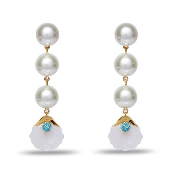 LELE SADOUGHI BOUCLES D'OREILLES LINÉAIRES EN NACRE SHELLONA PERLE